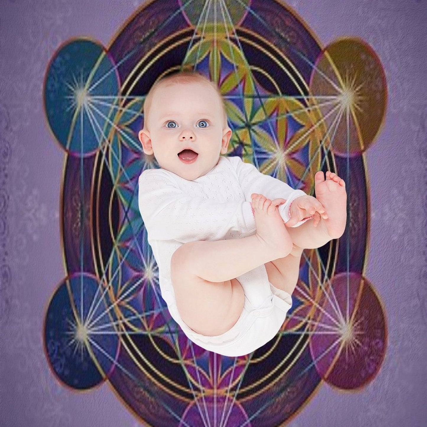 Metatron's Cube Merkabah Throw Blanket