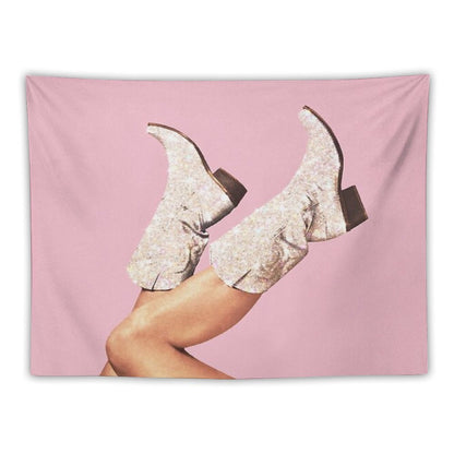 These Boots - Glitter Pink Tapestry