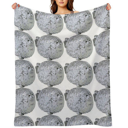 Cute Little Chonky Seal Throw Blanket