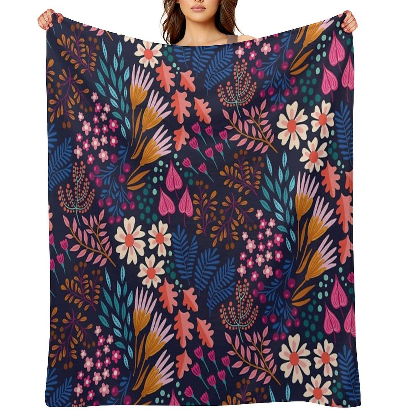 BLISS Flower Field Throw Blanket