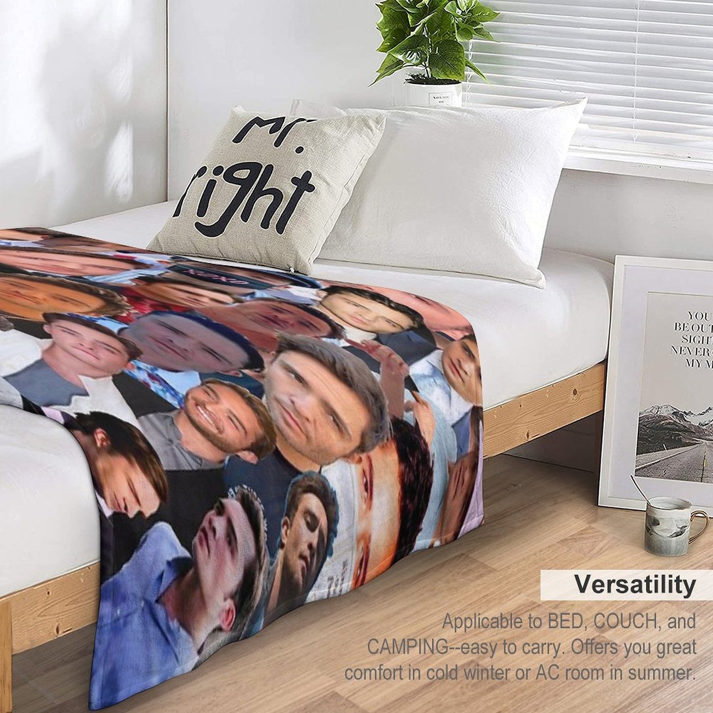 Ed Westwick Photo Collage Throw Blanket