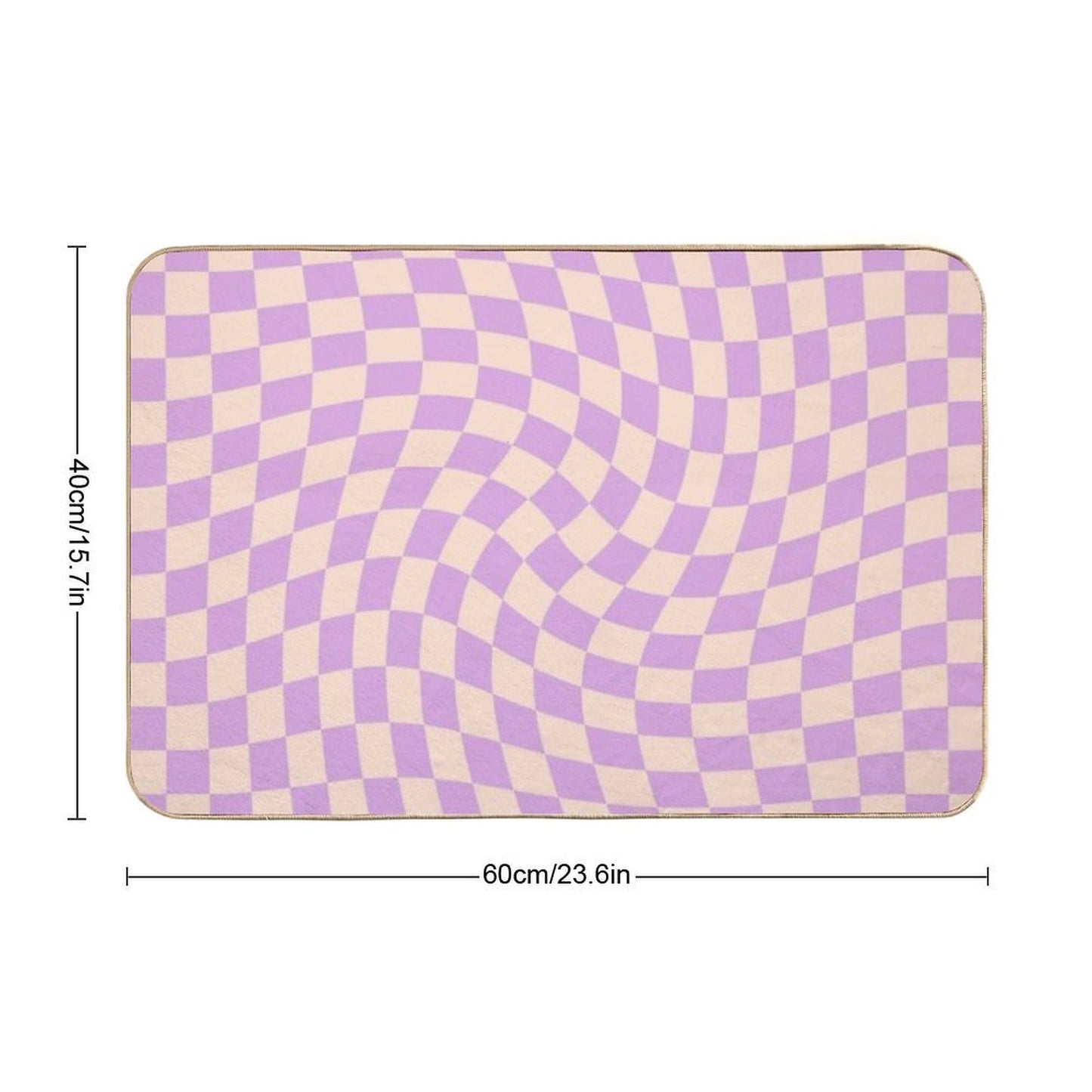 Check V - Lilac Twist  Eco-Friendly Bath Mat