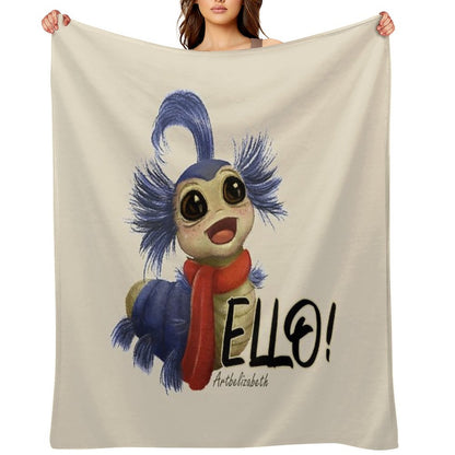 Labyrinth Worm Throw Blanket