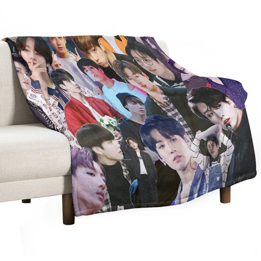 Jungkook BTS Collage Throw Blanket