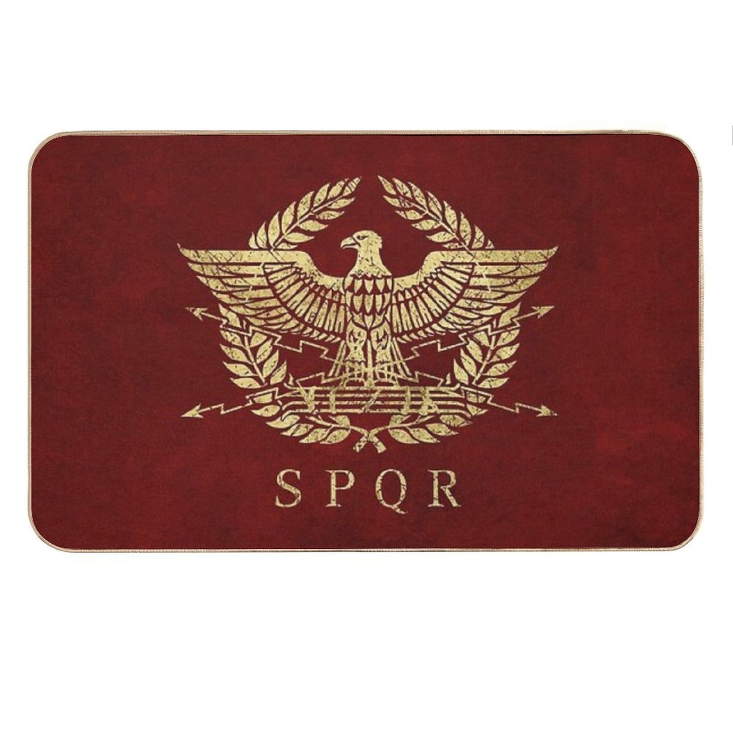 Roman Empire Emblem - Vintage Gold Bath Mat