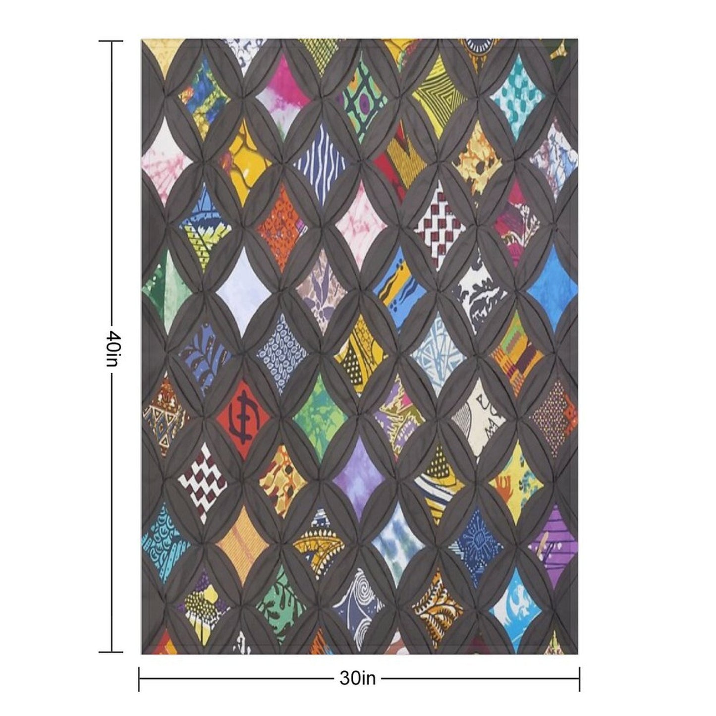 Cathedral Window Viola Canady Quilt Imagery Throw Blanket
