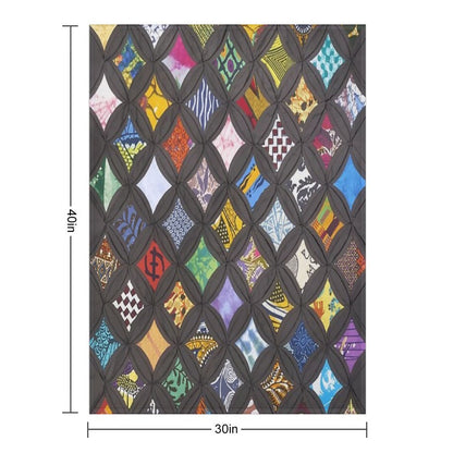 Cathedral Window Viola Canady Quilt Imagery Throw Blanket
