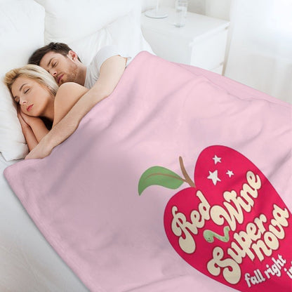 Red Wine Supernova Apple Throw Blanket