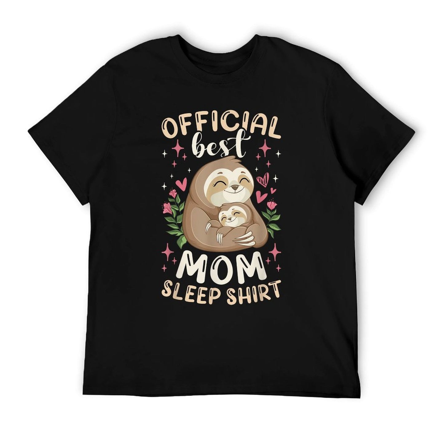 Official Best Mom Sleep Shirt Mother&#39;s Day Sloths Pajama T-Shirt