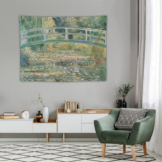 HD. The Water Lily Pond by Claude Monet Tapestry