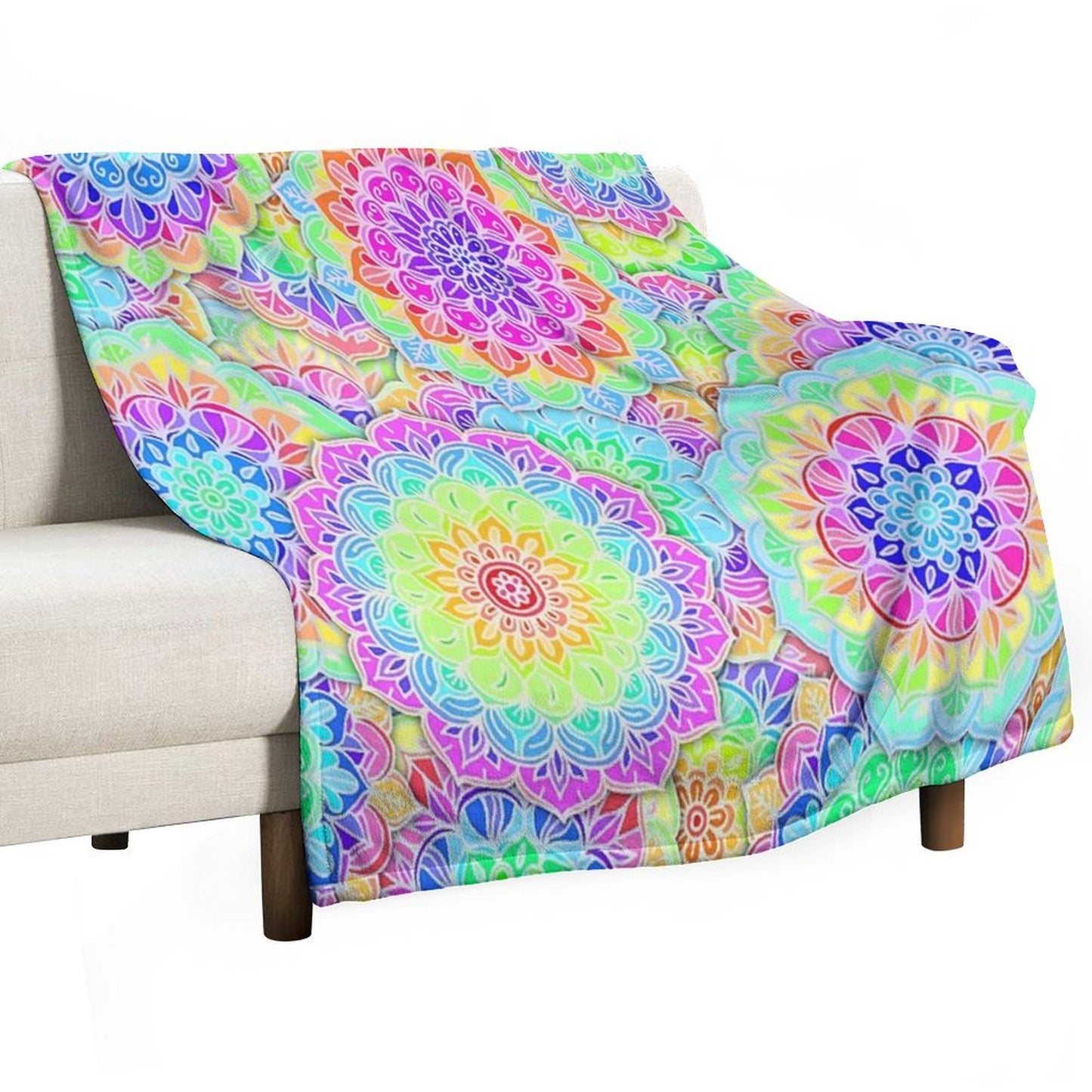Psychedelic Summer Throw Blanket
