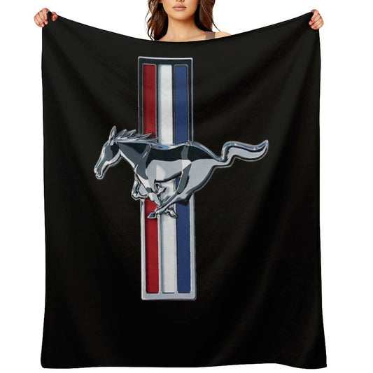 Ford Mustang Logo Throw Blanket