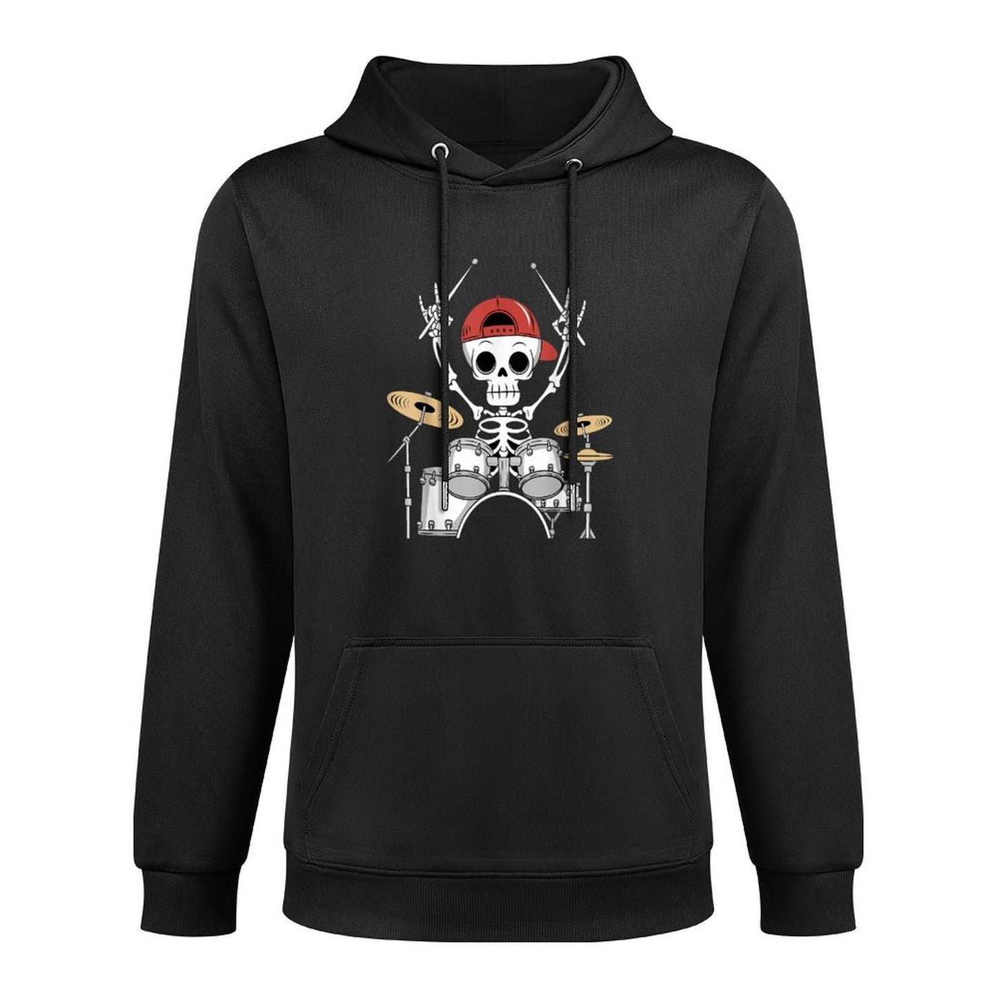Skeleton Drummer Halloween Costume Playing Drums Boys Men Casual Wear Hoodie