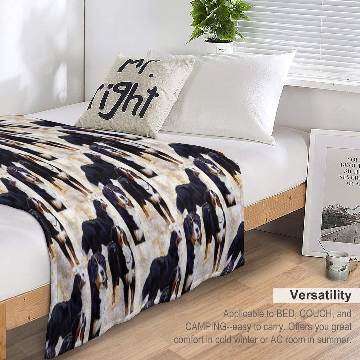 Bernese Mountain Dog Throw Blanket