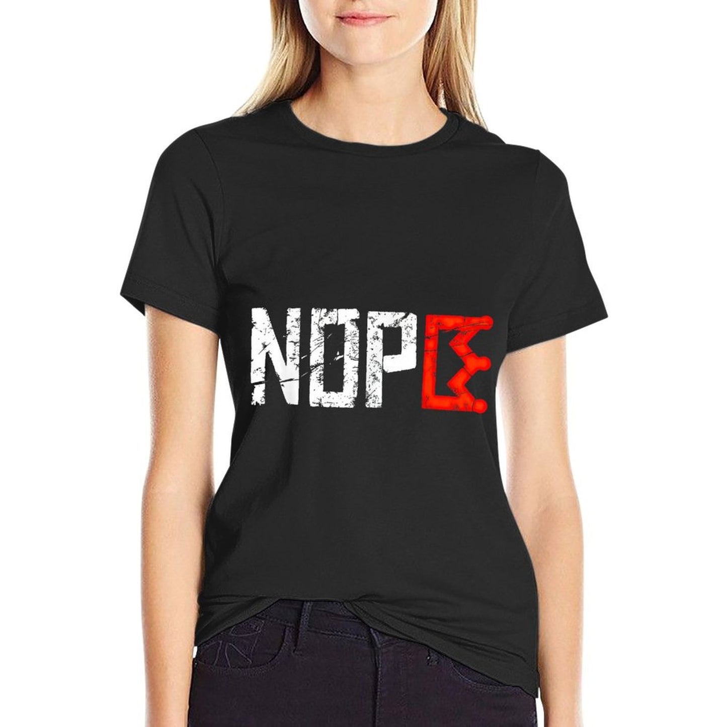 No Kings Nope Protest Sign Horizontal  Trendy Pattern T-Shirt