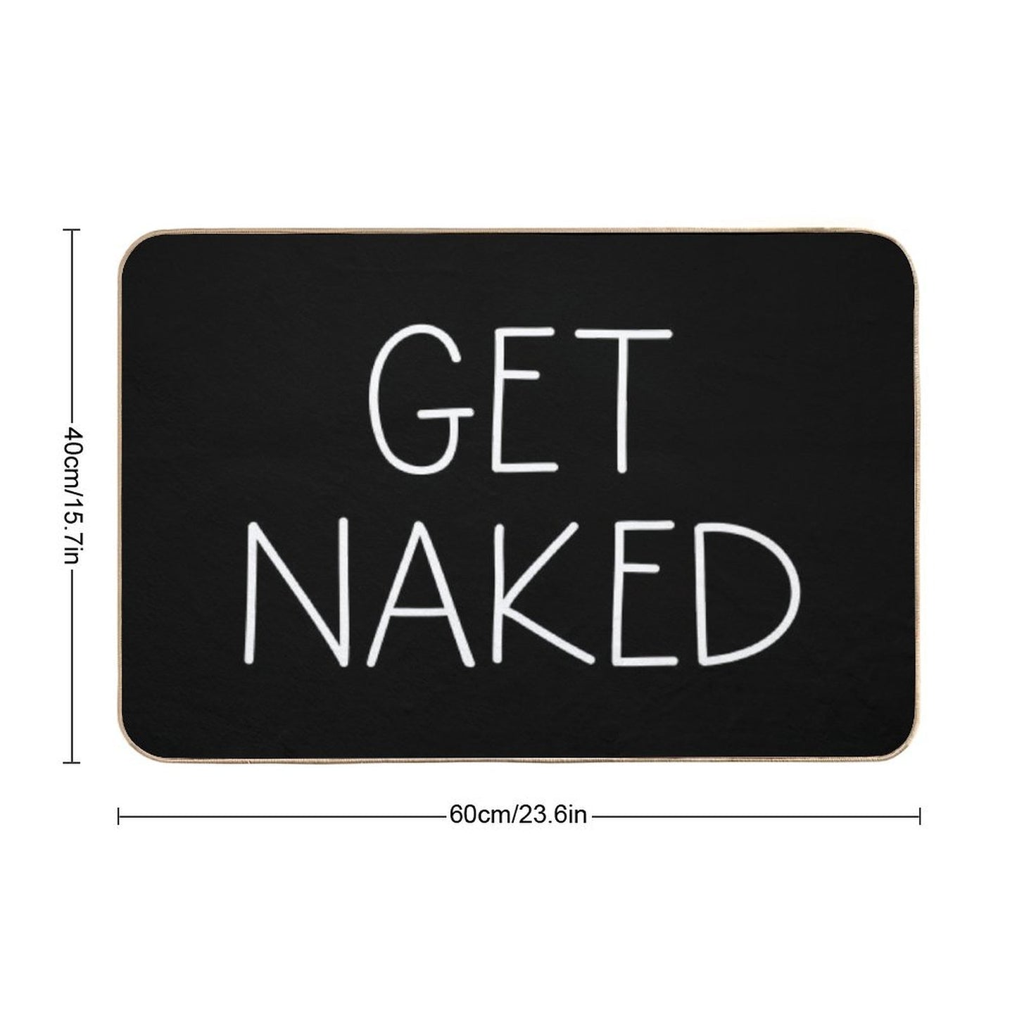 Get Naked Black Bath Mat