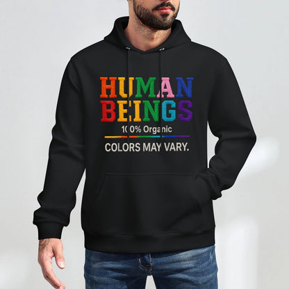 Human Being 100 Organic Colors May Vary LGBT Pride Month Moisture-Wicking Hoodie
