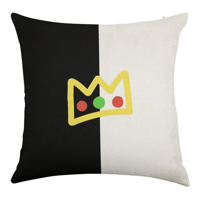 Ranboo Crown Half (long Version) Linen Throw Pillow Cover