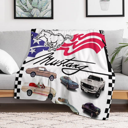 Ford Mustang Compilation Throw Blanket