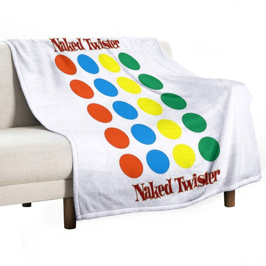 Naked Twister Throw Blanket