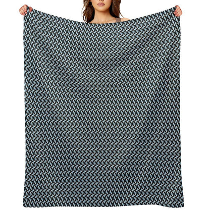 Big City Mixed Blue Signal Throw Blanket
