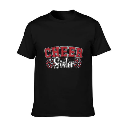 Cheer Sister My Favorite Cheerleader Calls Me Sisters Red T-Shirt