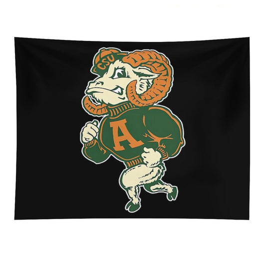 Vintage Colorado State University Aggies Logo Design Tapestry