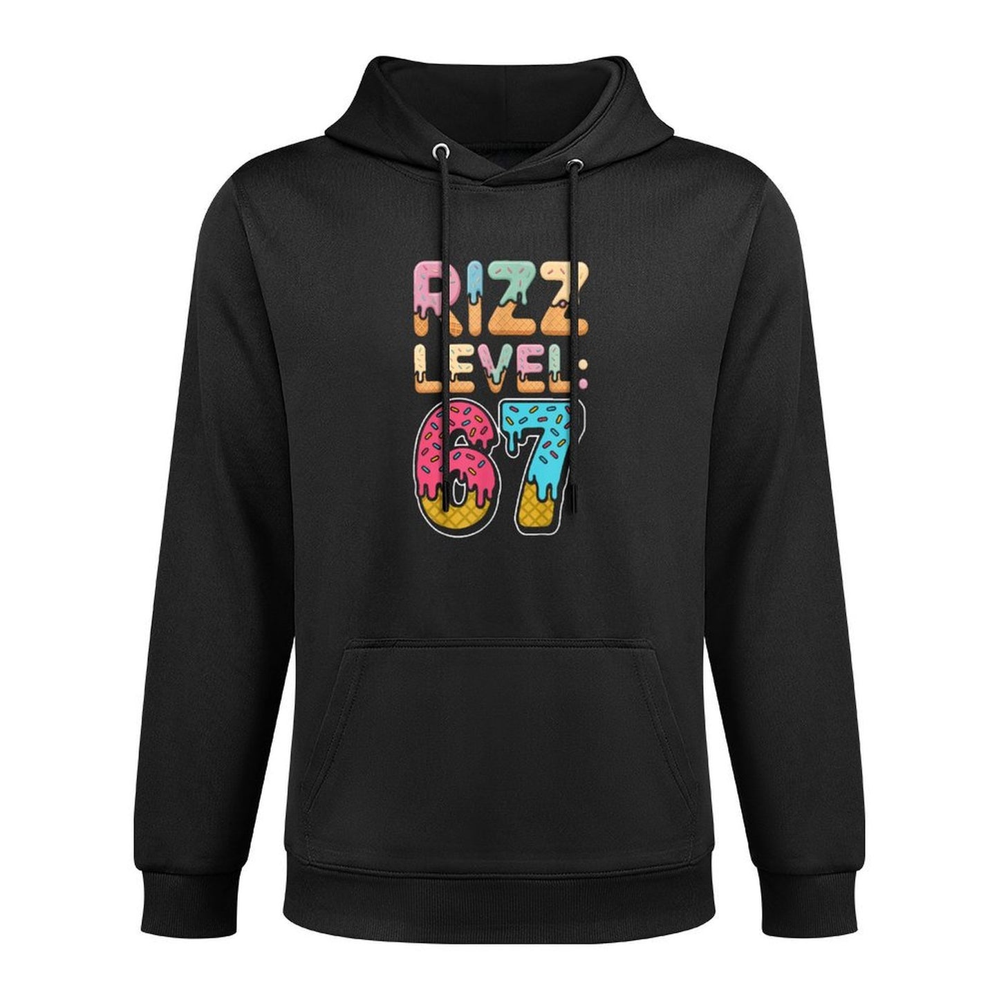 Rizz Level 67 Funny 67 Six Seven Meme Rizz Level Breathable Fabric Hoodie