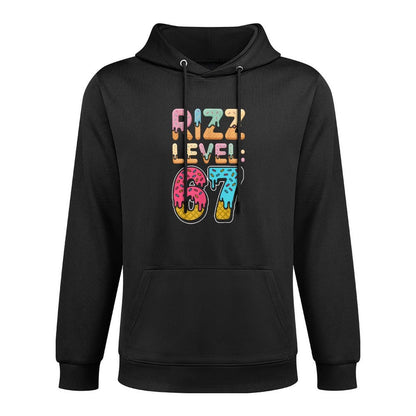 Rizz Level 67 Funny 67 Six Seven Meme Rizz Level Breathable Fabric Hoodie
