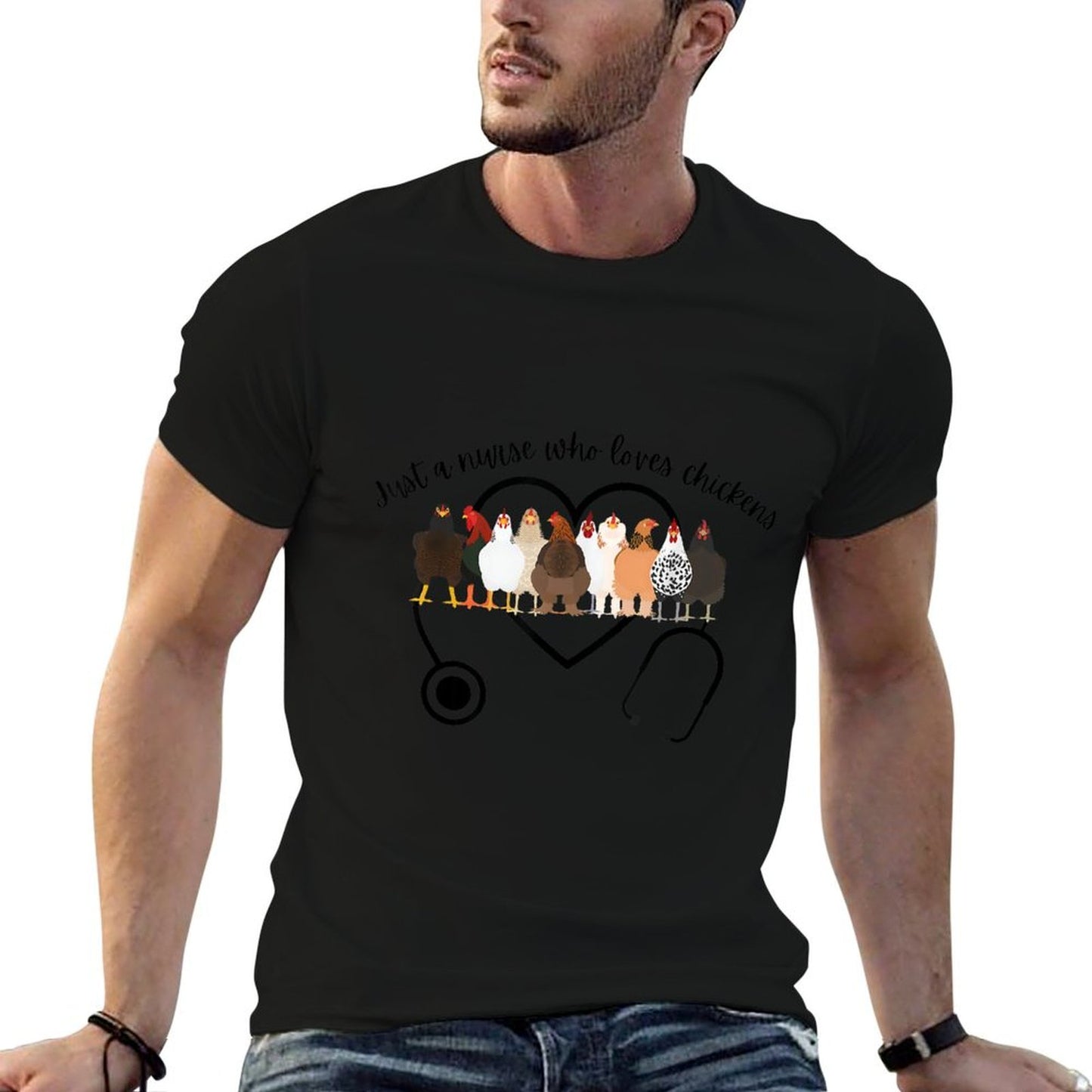 Funny Nurse Just A Nurse Who Loves Chickens T-Shirt