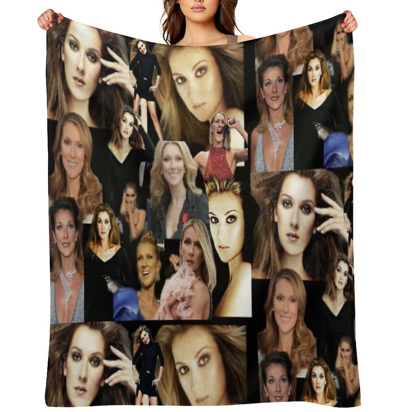 Celine Dion Collage Throw Blanket