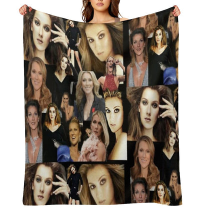 Celine Dion Collage Throw Blanket