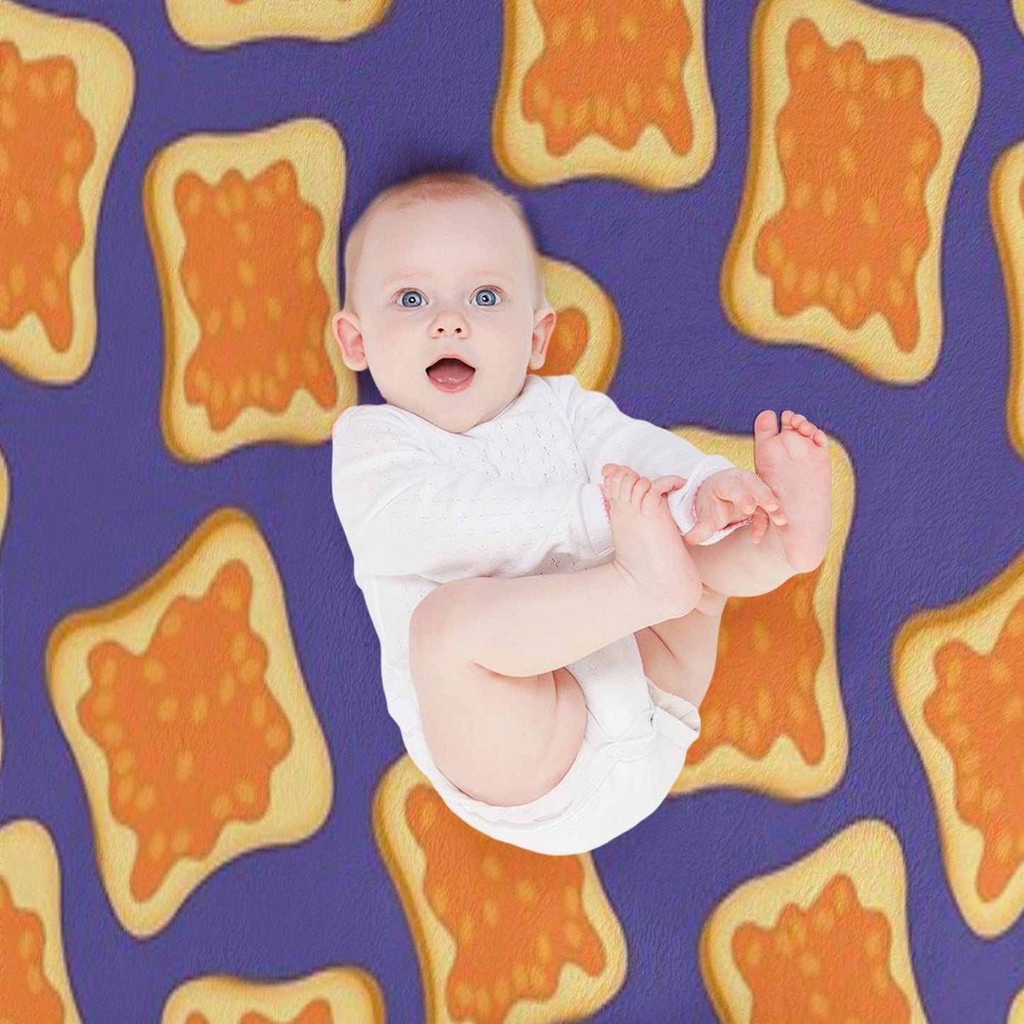 Beans on Toast Food Pattern Throw Blanket