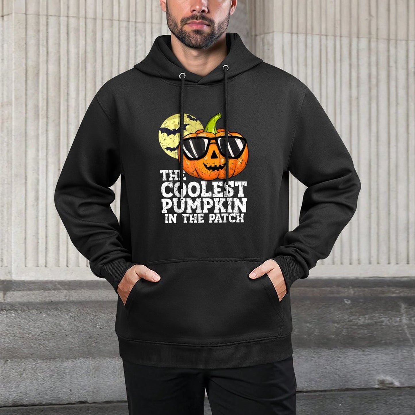 Boys Halloween Coolest Pumpkin In The Patch Toddler Kids Cotton-Polyester Blend Hoodie