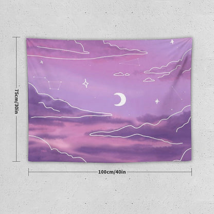 Purple Sunset View Tapestry
