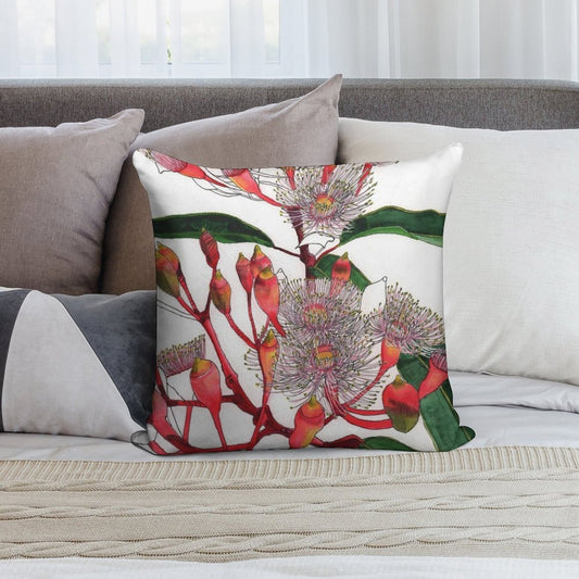 Flowering Gum Blossom Pale Pink Soft Skin-Friendly Throw Pillow