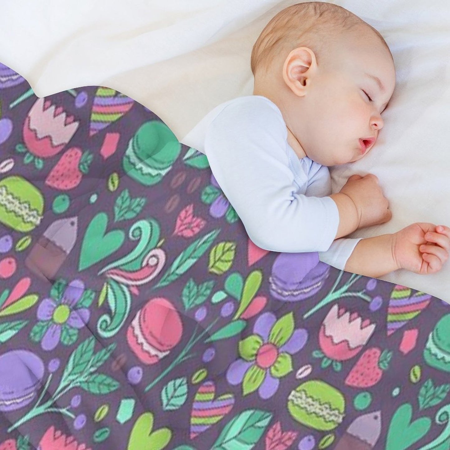 Macarons And Flowers Throw Blanket