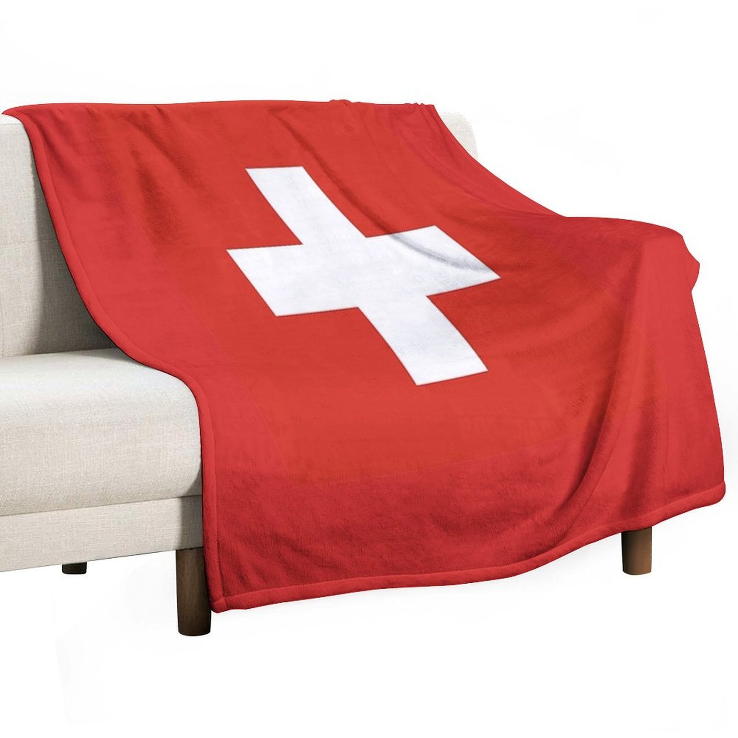 Switzerland National Flag T-Shirt - Swiss Sticker Bedspread Duvet Throw Blanket