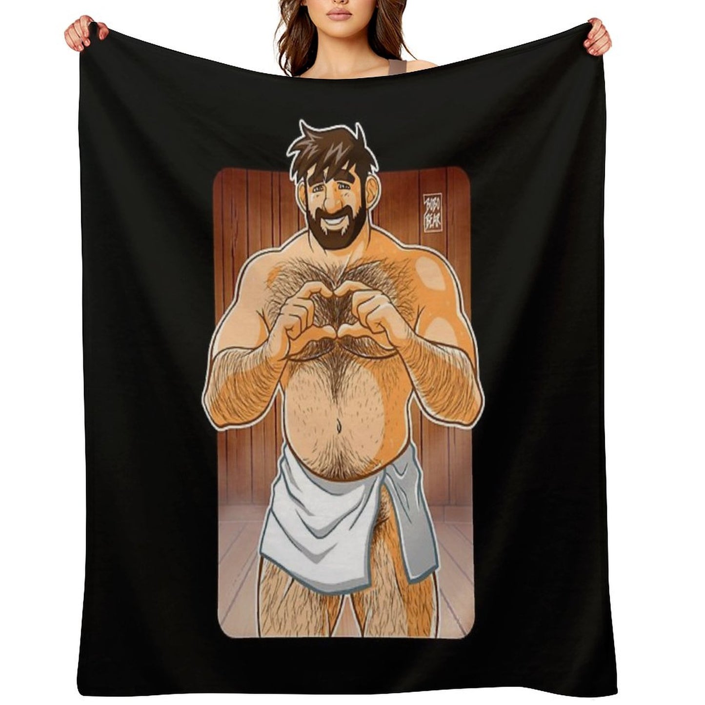 ADAM LIKES SAUNAS Throw Blanket
