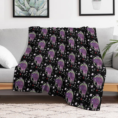 Interstellar Elephant Tee Throw Blanket