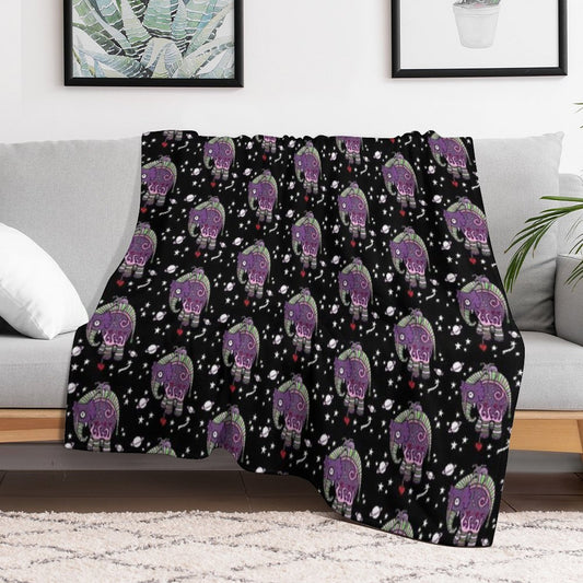Interstellar Elephant Tee Throw Blanket