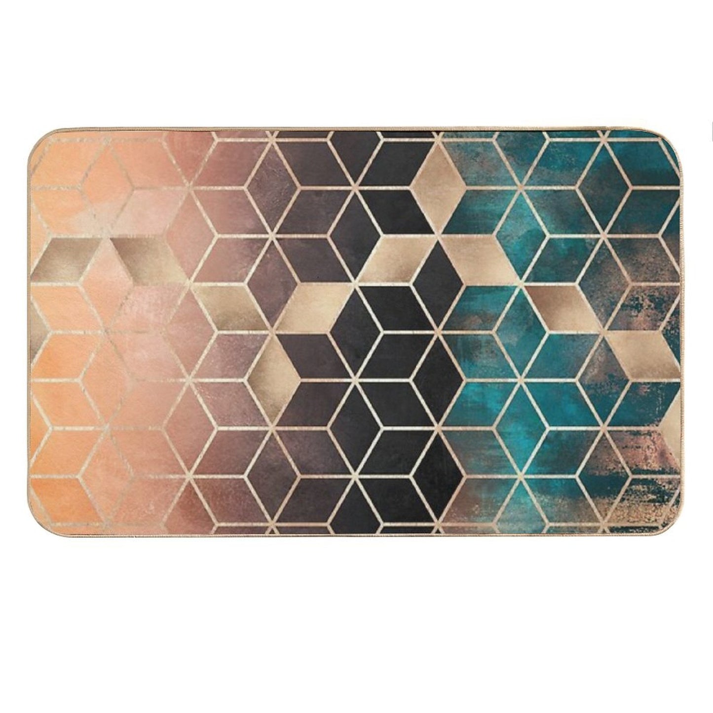 Ombre Dream Cubes Bath Mat