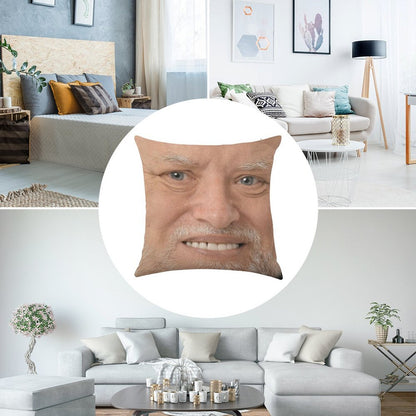Hide The Pain Harold High Definition Linen Throw Pillow Cover