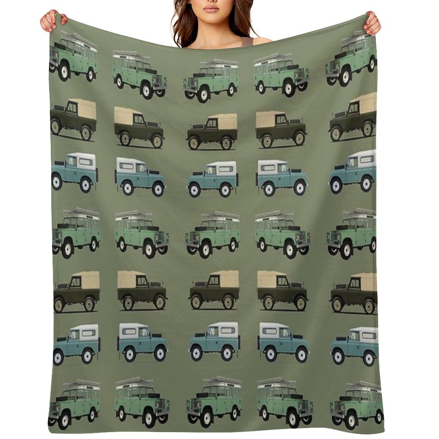 British Off Road 4x4 Vehicles Throw Blanket