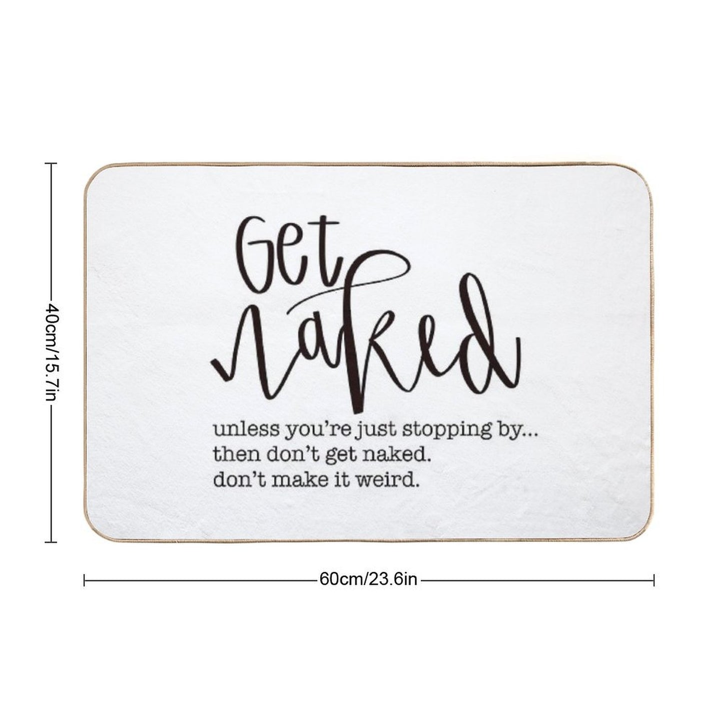 Get Naked Plain Bathroom Decor Bath Mat