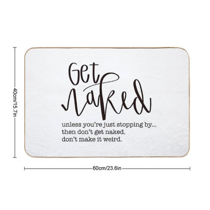 Get Naked Plain Bathroom Decor Bath Mat