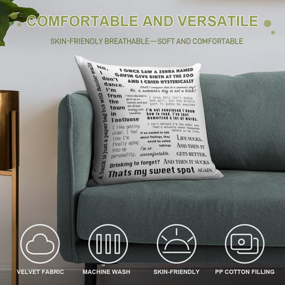 New Girl Nick Miller Quotes Soft Washable Throw Pillow