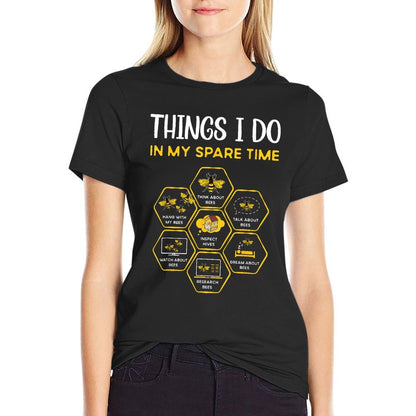 Things I Do In My Spare Time Beekeeping Bees Funny Beekeeper T-Shirt