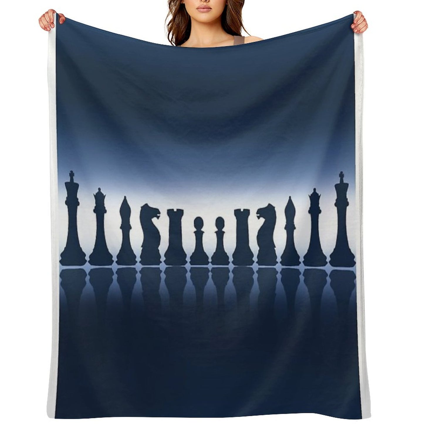 Chess Pieces Throw Blanket