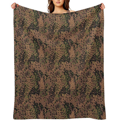 M44 Pea Dot Camo Throw Blanket
